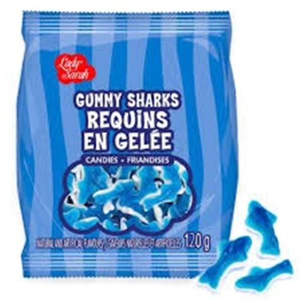 NEW 24 X 120G LADY SARAH GUMMY SHARKS