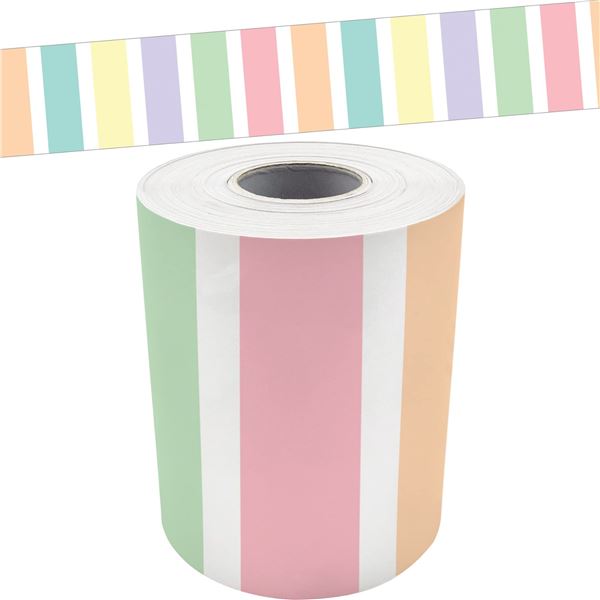 NEW 50 FEET COLORFUL STRIPES ROLLED BORDER TRIM