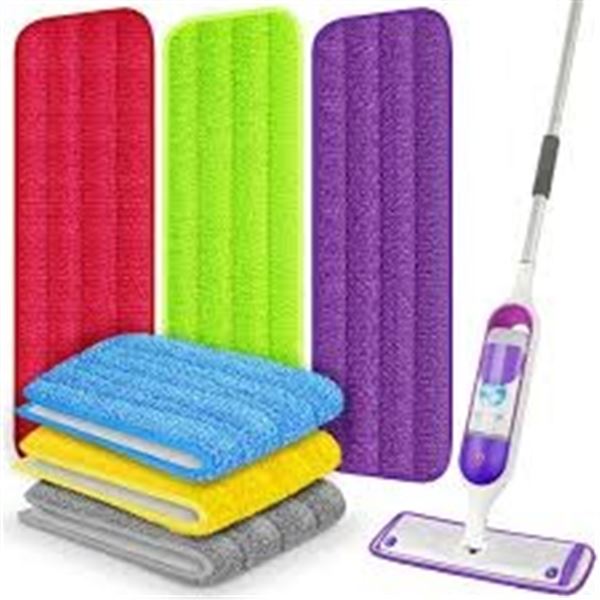NEW WITH BOX 6 PIECE MOP PADS REUSABLE
