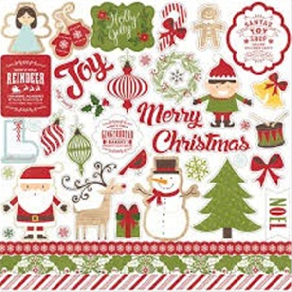 NEW I LOVE CHRISTMAS ELEMENT STICKERS