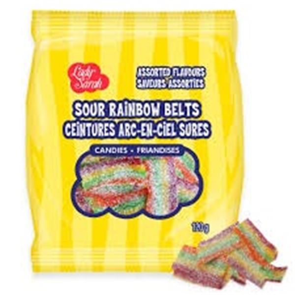 NEW 2 X 120G LADY SARAH SOUR RAINBOW BELTS
