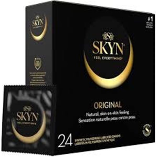 NEW 24 LUBRICATED CONDOMS SKYN ORIGINAL