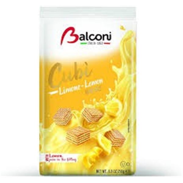 NEW 250G BALCONI CUBI LEMON WAFERS