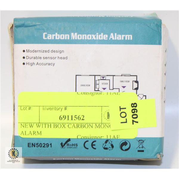 NEW WITH BOX CARBON MONOXIDE ALARM