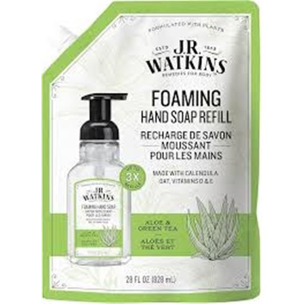 NEW 828ML JR WATKINS FOAMING HAND SOAP GREEN TEA