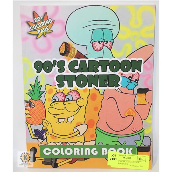 NEW 1990'S CARTOON STONER COLOURING BOOK