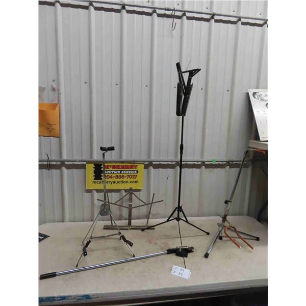 2 Guitar Stands ,  Music Stand , Microphone Stand 