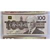Image 3 : Canada $100 Bills (3): - 1975 Lawson/Bouey #AJA5021933 (Note: Back Stamped "PLACER GOLD MINING BUCKS