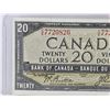 Image 3 : Canada $20 Bill 1954DF "Devil's Face" : Beattie/Coyne #CE7720826 (See Pics for Varieties, Conditions