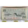Image 8 : Canada Bills (3):  - $100 Bill 1988 : Thiessen/Crow #AJN6217119 - $50 Bill 1988 : Thiessen/Crow #FHK