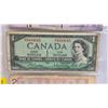 Image 3 : Canada Bills (3):  - 2001 $10 : Jenkins/Dodge #BEN3069862 - 1954 $1 : Beattie/Rasminsky #DF8444643 -