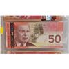 Image 3 : Canada $50 Bills (3): - 1975 Lawson/Bouey #HB1807627 - 2004 Jenkins/Dodge #AHK4864258 - 2012 Wilkins