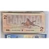 Image 3 : Canada Bills (3): - 1954 $1 : Beattie/Rasminsky #GF5973021 - 1986 $2 : Thiessen/Crow #EGL8275566 - 2