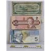 Image 5 : Canada Bills (3): - 1954 $1 : Beattie/Rasminsky #GF5973021 - 1986 $2 : Thiessen/Crow #EGL8275566 - 2