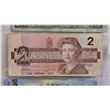 Image 7 : Canada Bills (3): - 1954 $1 : Beattie/Rasminsky #GF5973021 - 1986 $2 : Thiessen/Crow #EGL8275566 - 2