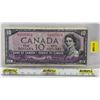 Image 1 : Canada $10 Bill 1954DF "Devil's Face" : Coyne/Towers #ED1837604 (See Pics for Varieties, Conditions,