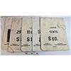Image 1 : Royal Canadian Mint Money Sacks (5) : Variety - 1¢ - 5¢  - 10¢ - 25¢ - 50¢  (Listing & Descriptions 