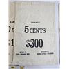 Image 3 : Royal Canadian Mint Money Sacks (5) : Variety - 1¢ - 5¢  - 10¢ - 25¢ - 50¢  (Listing & Descriptions 