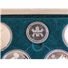 Image 3 : RCM 1988 Olympics Sterling Silver Ten-Coin Set  (Note: Velvet Green Case doesn't clasp & No COA's) (
