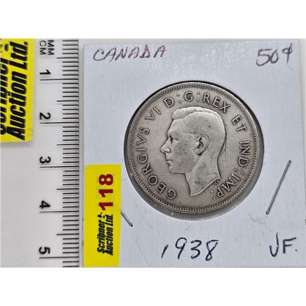 Canada Fifty Cent 1938 (SEE PICS!)  (Listing & Descriptions are a GUIDE ONLY and are subject to chan