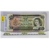 Image 1 : Canada $20 Bill 1969 *Replacement : Lawson/Bouey # *WF3509621 (See Pics for Varieties, Conditions, S