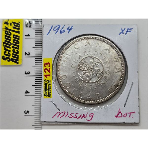 Canada Dollar 1964 No Dot (SEE PICS!)  (Listing & Descriptions are a GUIDE ONLY and are subject to c