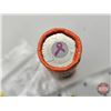 Image 2 : Canada Twenty Five Cent ROLL : 2006 Colorized : Breast Cancer  (NOTE: Rolls not opened by the Auctio