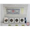 Image 4 : Canadian Tire Money :  - 1998 $1 Replacement Note #9000079253 - 2010 $1 Limited Edition Coins (4) (S