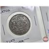 Image 2 : Foreign Coins (3):  - Latvia 1925 : 2 Latie (.835 Silver) (Not Magnetic) - India 1882 : 1/4 Anna - S