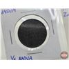 Image 3 : Foreign Coins (3):  - Latvia 1925 : 2 Latie (.835 Silver) (Not Magnetic) - India 1882 : 1/4 Anna - S