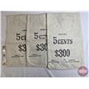 Image 1 : Royal Canadian Mint Money Sacks (3) : "5-CENTS" (SEE PICS!)  (Listing & Descriptions are a GUIDE ONL