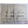 Image 1 : Royal Canadian Mint Money Sacks (3) : "10-CENTS" (SEE PICS!)  (Listing & Descriptions are a GUIDE ON