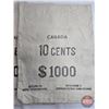 Image 2 : Royal Canadian Mint Money Sacks (3) : "10-CENTS" (SEE PICS!)  (Listing & Descriptions are a GUIDE ON