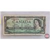 Image 3 : Canada $1 Bills 1954 (3):  - Bouey/Rasminsky #JF0141169 - Lawson/Bouey #YF9640204 - Beattie/Rasminsk