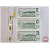 Image 2 : Canada $1 Bills 1973 (3 Consecutive): Crow/Bouey #BAA3520604-605-606 (See Pics for Varieties, Condit