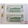 Image 6 : Canada $1 Bills 1973 (3 Consecutive + 1 Near): Crow/Bouey #BAA3522110-111-112 + BAA3522104  (See Pic