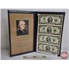 Image 1 : USA World Reserve Monetary Exchange : Portfolio Set of (4) Uncut 2003 $2 Dollar Bills Sheet #J987821
