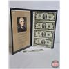 Image 1 : USA World Reserve Monetary Exchange : Portfolio Set of (4) Uncut 2003 $2 Dollar Bills Sheet #J987821