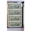 Image 3 : USA World Reserve Monetary Exchange : Portfolio Set of (4) Uncut 2003 $2 Dollar Bills Sheet #J987821
