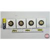 Image 1 : Canada 2022 Toonies (4) : Black Ring "Queen Elizabeth II Memorial" (SEE PICS!)  (Listing & Descripti