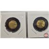 Image 3 : Canada 2022 Toonies (4) : Black Ring "Queen Elizabeth II Memorial" (SEE PICS!)  (Listing & Descripti