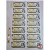 Image 1 : Canada $1 Bills 1973 (14 Consecutive): Crow/Bouey #BCV4174001-4014 (See Pics for Varieties, Conditio