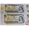 Image 2 : Canada $1 Bills 1973 (14 Consecutive): Crow/Bouey #BCV4174001-4014 (See Pics for Varieties, Conditio