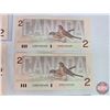 Image 3 : Canada $2 Bills 1986 (3 Consecutive + 2 Consecutive) : - Bonin/Thiessen #EGR2149646-647-648 - Bonin/