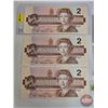 Image 5 : Canada $2 Bills 1986 (3 Consecutive + 2 Consecutive) : - Bonin/Thiessen #EGR2149646-647-648 - Bonin/