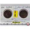 Image 1 : Great Britain Half Pennies (2): 1891; 1902 (SEE PICS!)  (Listing & Descriptions are a GUIDE ONLY and