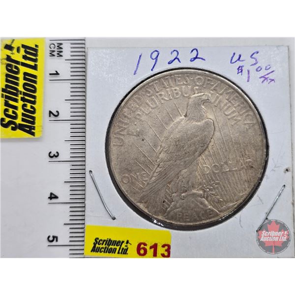 USA Peace Dollar 1922 (SEE PICS!)  (Listing & Descriptions are a GUIDE ONLY and are subject to chang