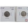 Image 7 : Canada Ten Cent (12) : 1919; 1920; 1921; 1928; 1929; 1930; 1931; 1932; 1936; 1937; 1938; 1939 (SEE P