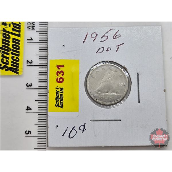 Canada Ten Cent 1956 Dot (SEE PICS!)  (Listing & Descriptions are a GUIDE ONLY and are subject to ch