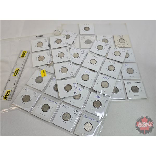 Canada Ten Cent Collection (42): Intermittent 1950's & 1960's (SEE PICS!)  (Listing & Descriptions a